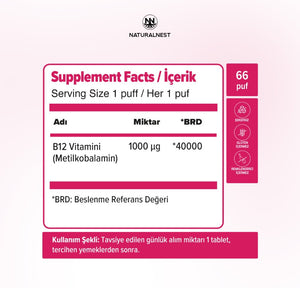 Naturalnest Naturalnest Methyl B12 1000 mcg 10 ml