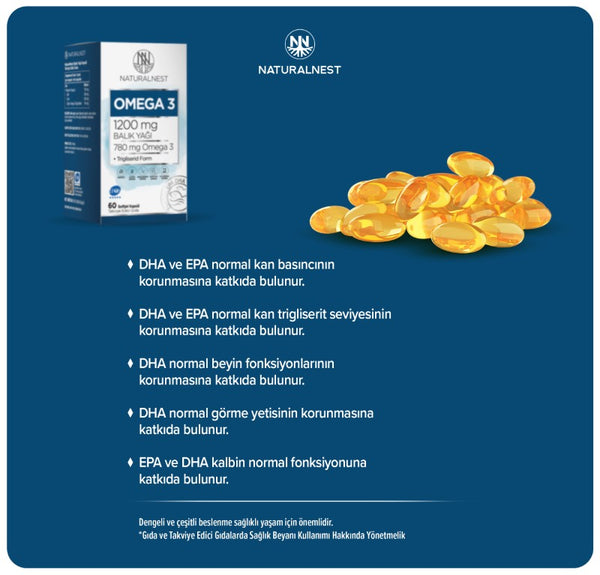 Naturalnest Omega-3 1200 mg 60 Kapsül