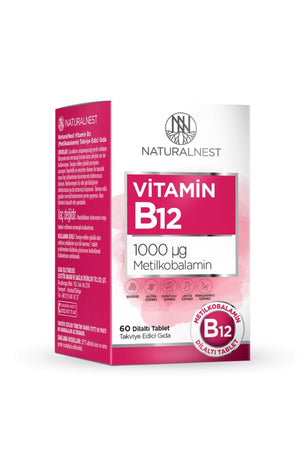 Naturalnest Vitamin B12 1000 mcg 60 Dilaltı Tablet