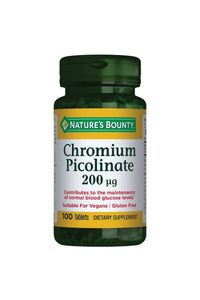 Nature's Bounty Chromium Picolinate 200 mcg 100 Tablet