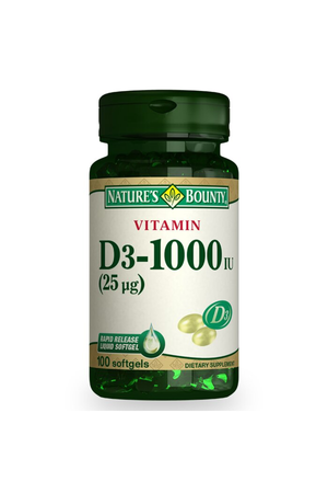 Nature's Bounty Vitamin D3 1000 IU 100 Soft Jel
