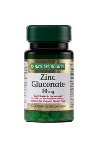 Nature's Bounty Zinc Gluconate 10 mg 100 Tablet