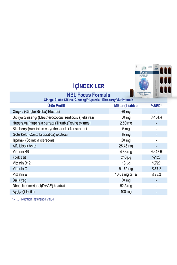 NBL Focus Formula 30 Tablet