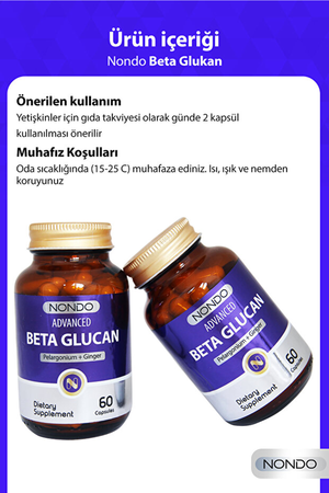 Nondo Advanced Beta Glukan 60 Kapsül