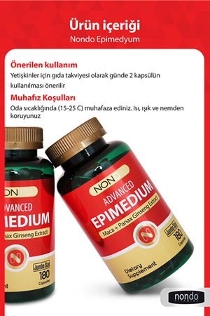 Nondo Advanced Epimedyum Jumbo Boy 180 Kapsül