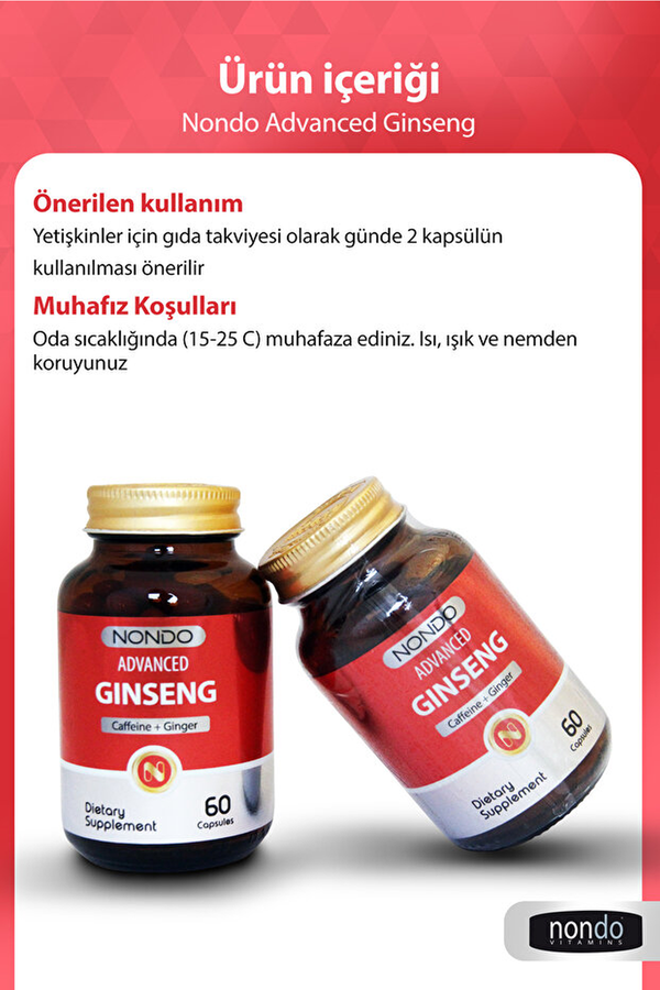 Nondo Advanced Ginseng 60 Kapsül