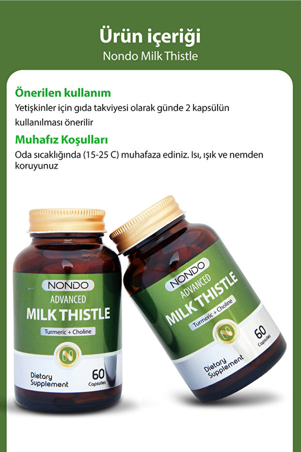 Nondo Advanced Milk Thistle 60 Kapsül