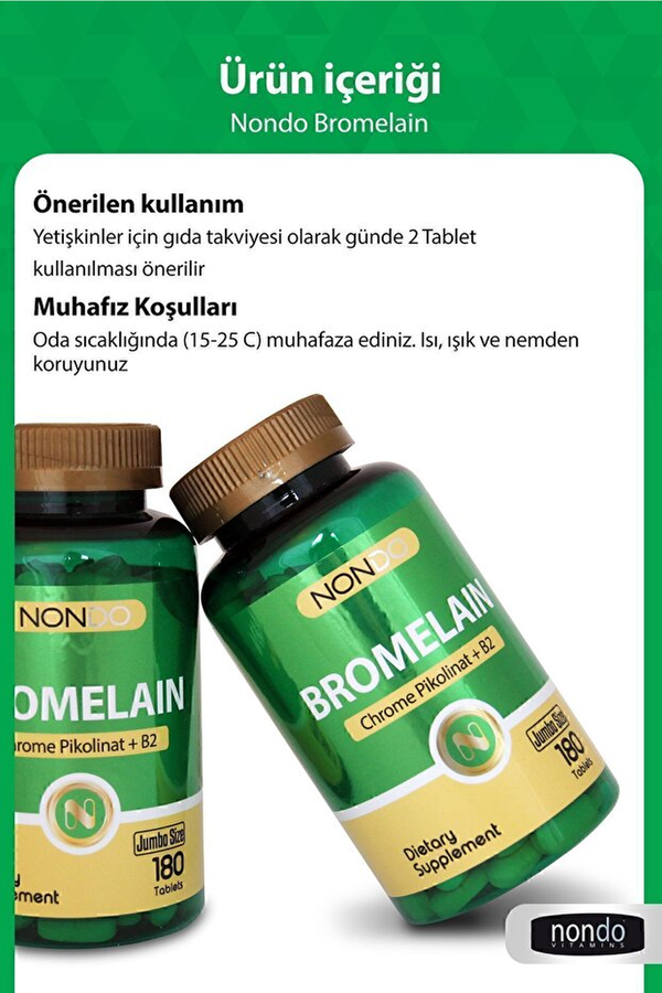 Nondo Bromelain Jumbo Size 180 Tablet