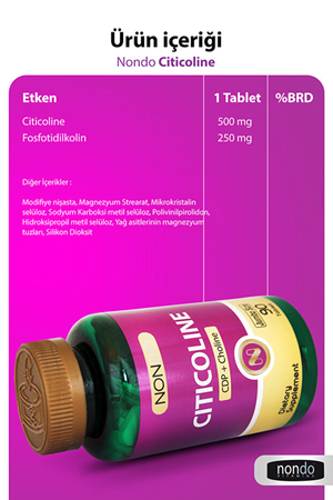 Nondo Citicoline Jumbo Size 90 Tablet