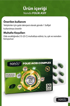 Nondo Folik Asit Kompleks 30 Soft Jel