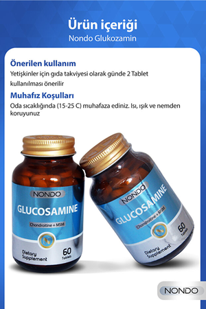 Nondo Glukozamin + MSM 60 Tablet