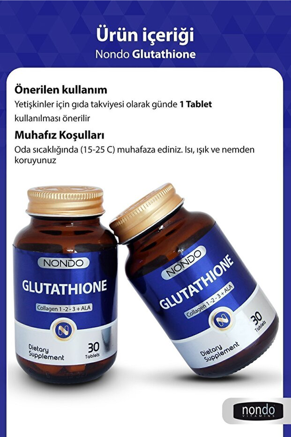 Nondo Glutatyon + ALA 30 Tablet