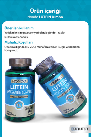 Nondo Lutein Zeaksantin Complex Jumbo Size 180 Tablet