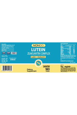 Nondo Lutein Zeaksantin Complex Jumbo Size 180 Tablet