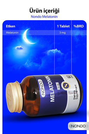 Nondo Melatonin 3 mg 60 Tablet