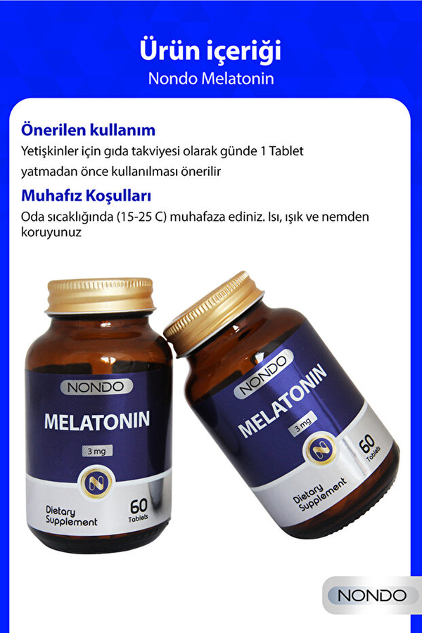 Nondo Melatonin 3 mg 60 Tablet
