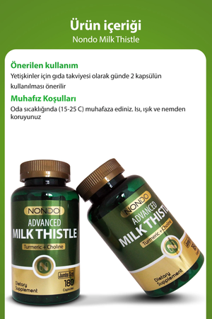Nondo Milk Thistle Jumbo Boy 180 Kapsül