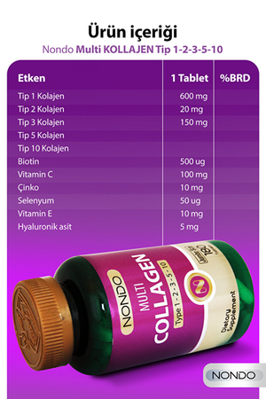 Nondo Multi Kolajen Jumbo Size 180 Tablet