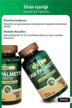 Nondo Saw Palmetto Kompleks Jumbo Size 180 Kapsül