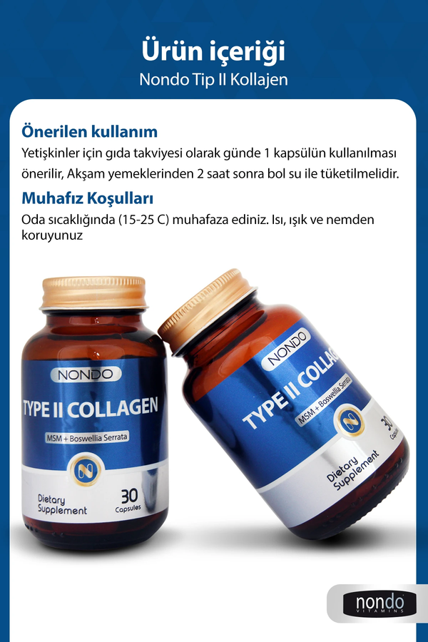 Nondo Type II Collagen 30 Kapsül