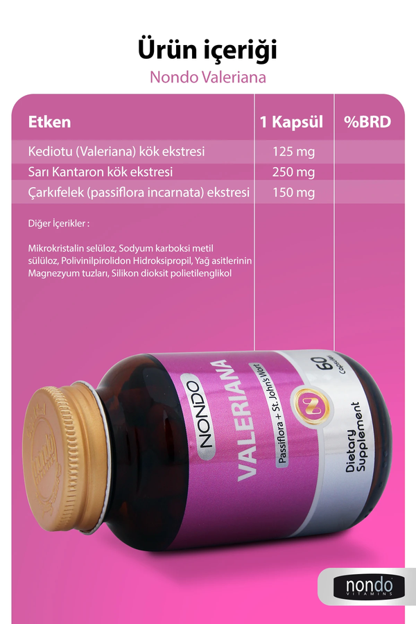 Nondo Valeriana 60 Kapsül