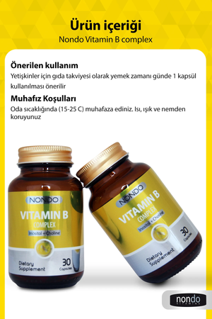 Nondo Vitamin B Complex 30 Kapsül