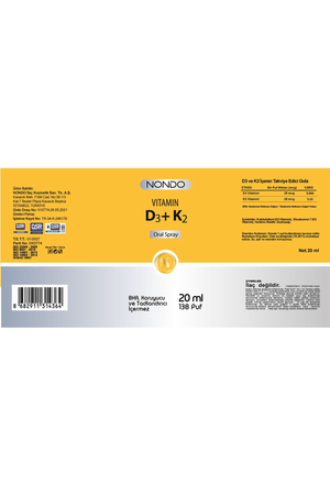 Nondo Vitamin D3 & K2 20 ml