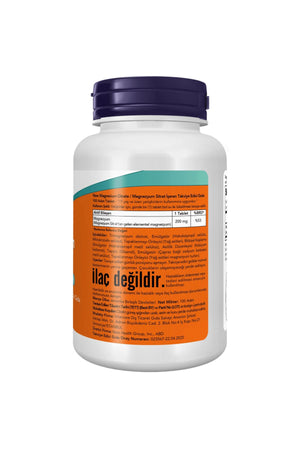 Now Magnesium Citrate 200 mg 100 Tablet