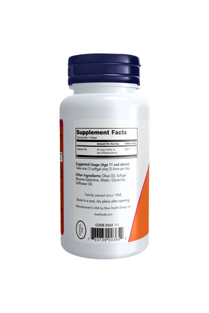 Now Vitamin D3 1000 IU 180 Soft Jel