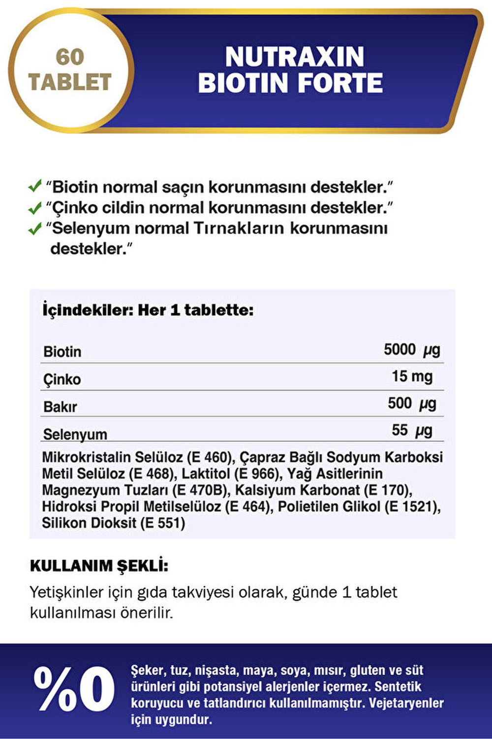 Nutraxin Biotin Forte 60 Tablet