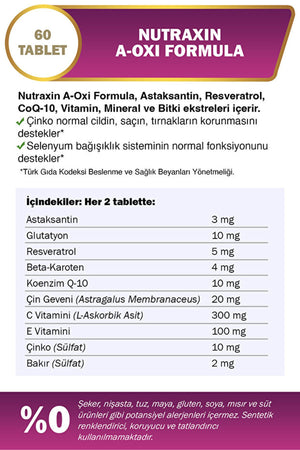 Nutraxin Glutathione + Resveratrol 60 Tablet