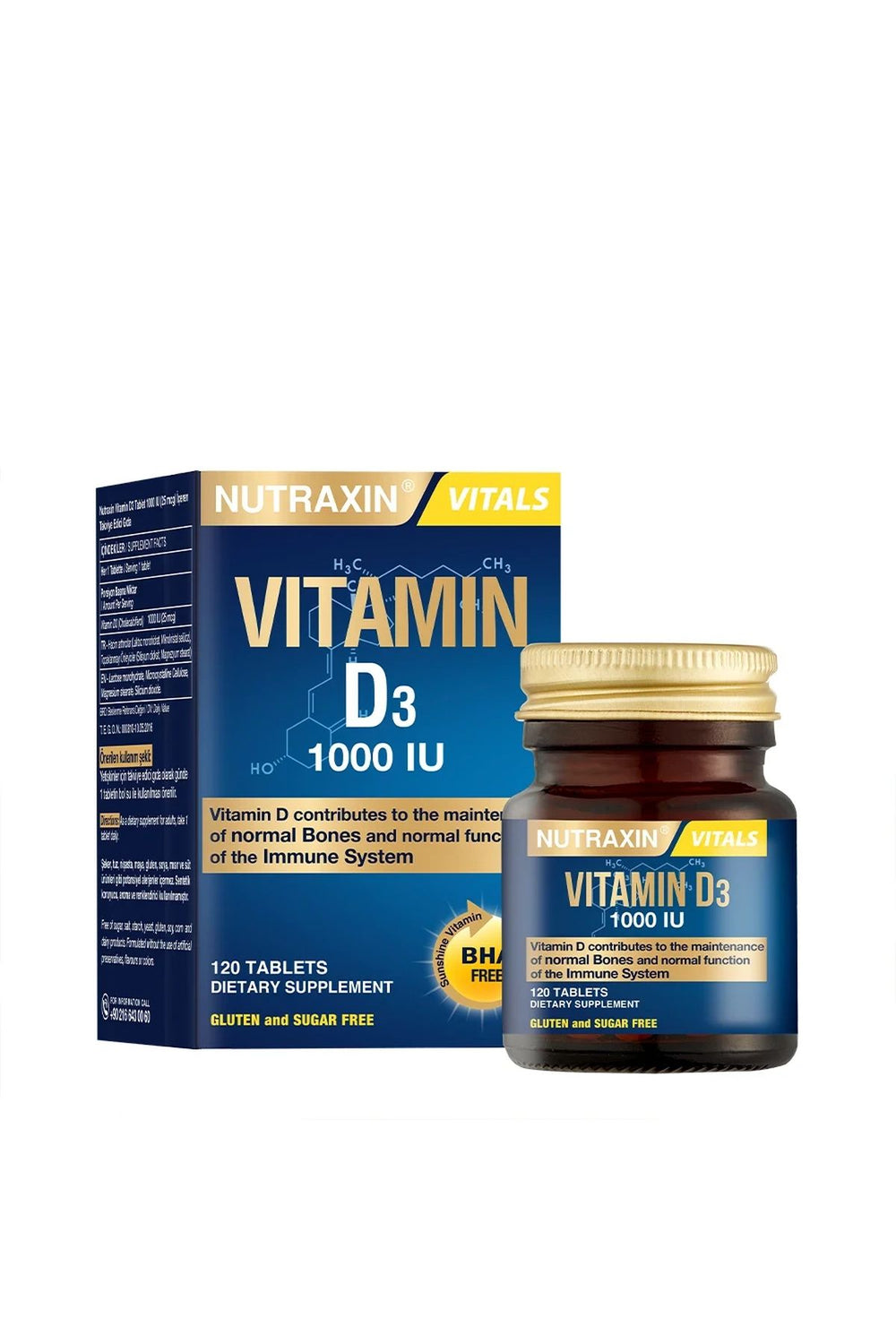 Nutraxin Vitamin D3 1000 IU 120 Tablet