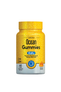 Orzax Ocean Gummies D3 & K2 60 Çiğnenebilir Form