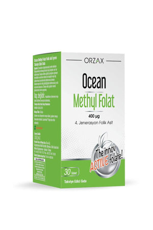 Orzax Ocean Mehtyl Folat 400 mcg 30 Tablet