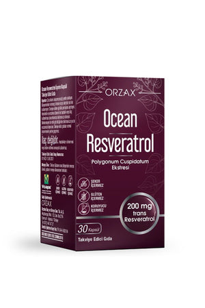 Orzax Ocean Resveratrol 200 mg 30 Kapsül