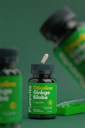 Purevits Ginkgo Biloba Citicoline + Focus 30 Kapsül