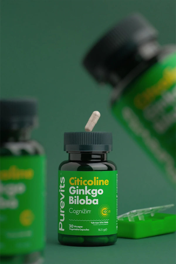 Purevits Ginkgo Biloba Citicoline + Focus 30 Kapsül