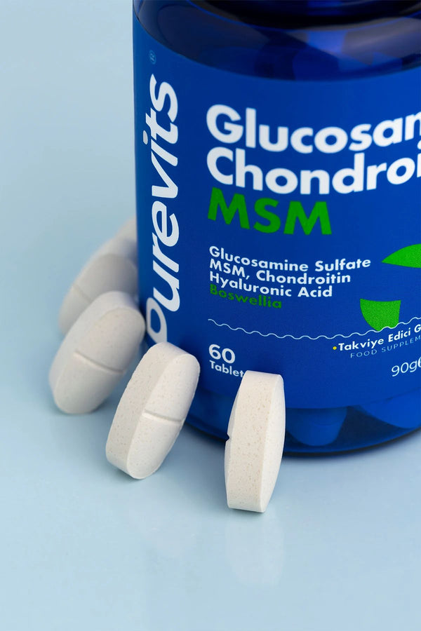 Purevits Glucosamine-Chondroitin-MSM-Boswellia-Hyaluronik Asit 60 Tablet