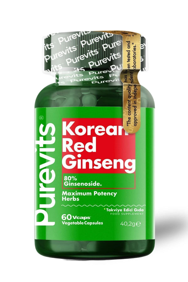 Purevits Kırmızı Kore Ginseng 500 mg 60 Kapsül