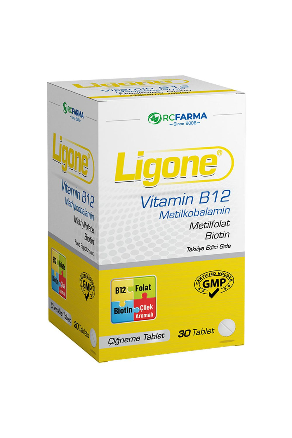 RC Farma Ligone Vitamin B12 30 Çiğneme Tableti