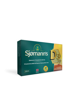 Sjømann's D3 1000 IU 30 Çiğnenebilir Form