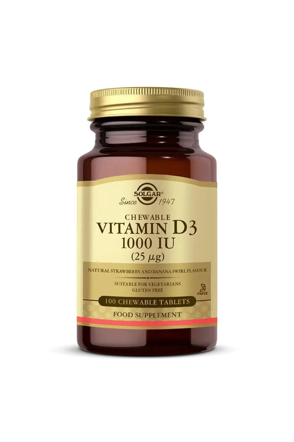 Solgar Vitamin D3 (Chewable) 1000 IU 100 Çiğnenebilir Form