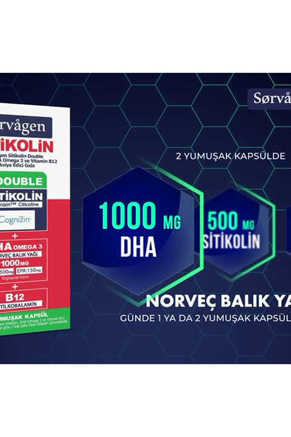 Sorvagen Sitikolin Double 30 Kapsül