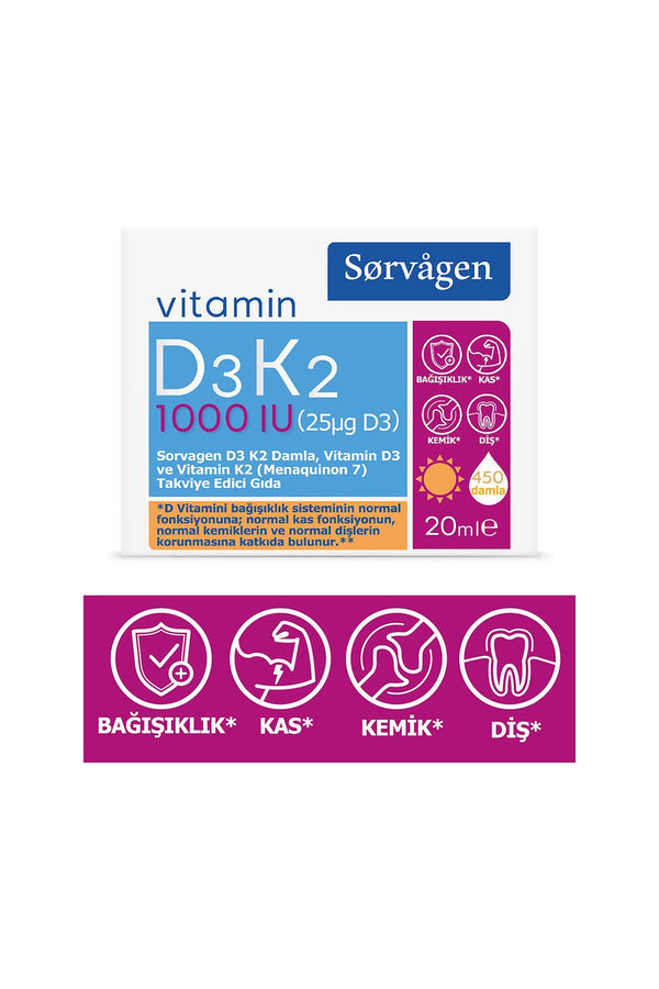 Sorvagen Vitamin D3 & K2 20 ml