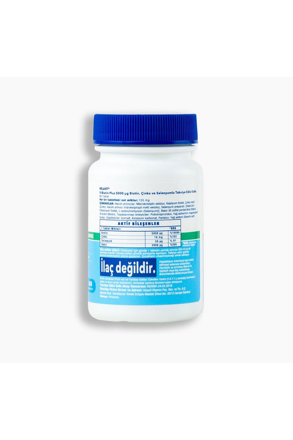 Velavit V-Biotin Plus 5000 mcg 60 Tablet