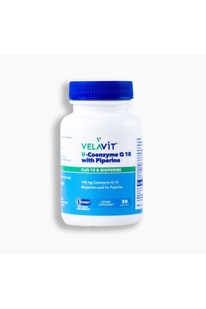 Velavit V-Coenzyme Q-10 Piperine 100 mg 30 Kapsül