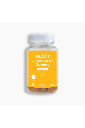 Velavit V-Vitamin D3 Gummy 1000 IU 60 Çiğnenebilir Form