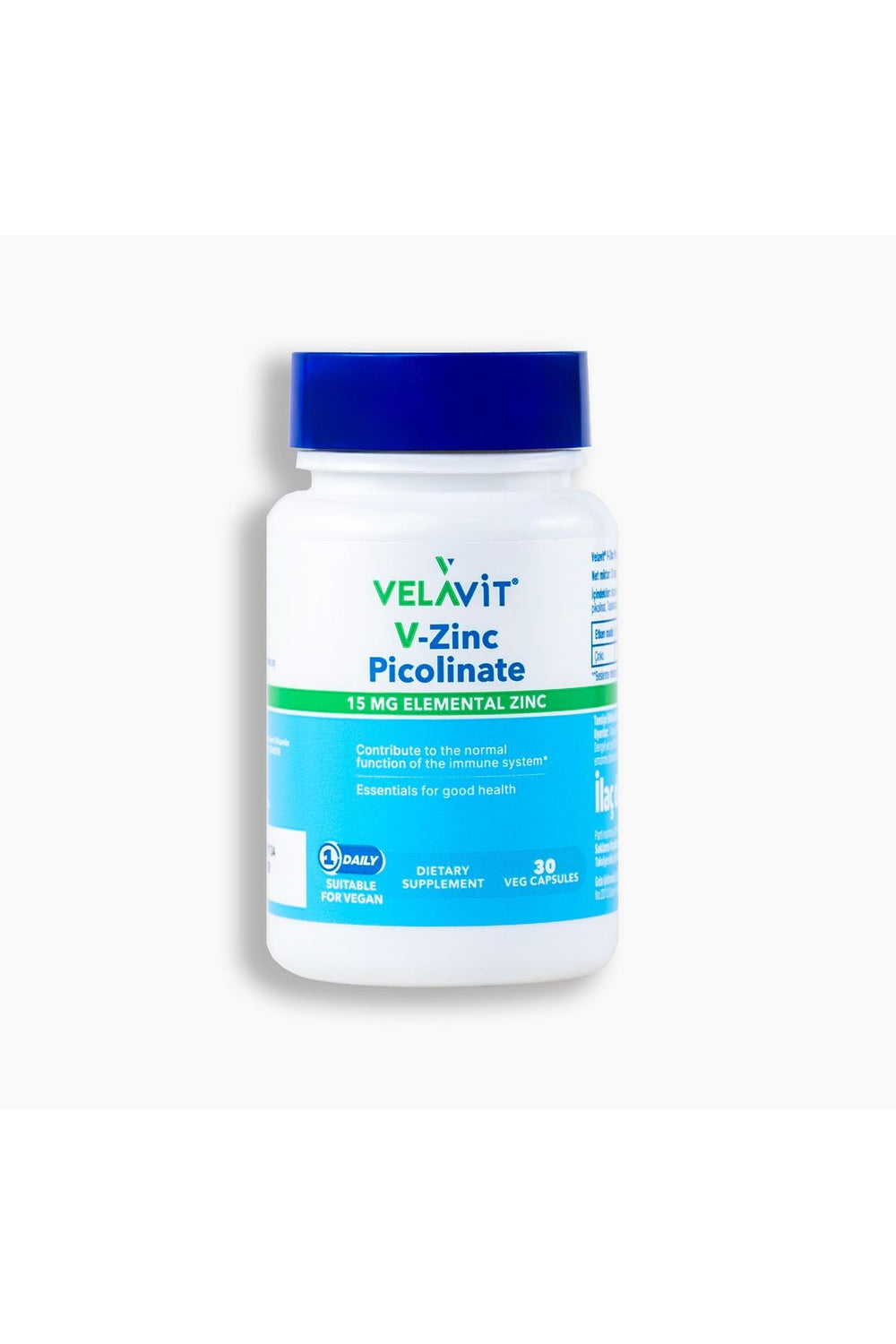 Velavit V-Zinc Picolinate 15 mg 30 Kapsül