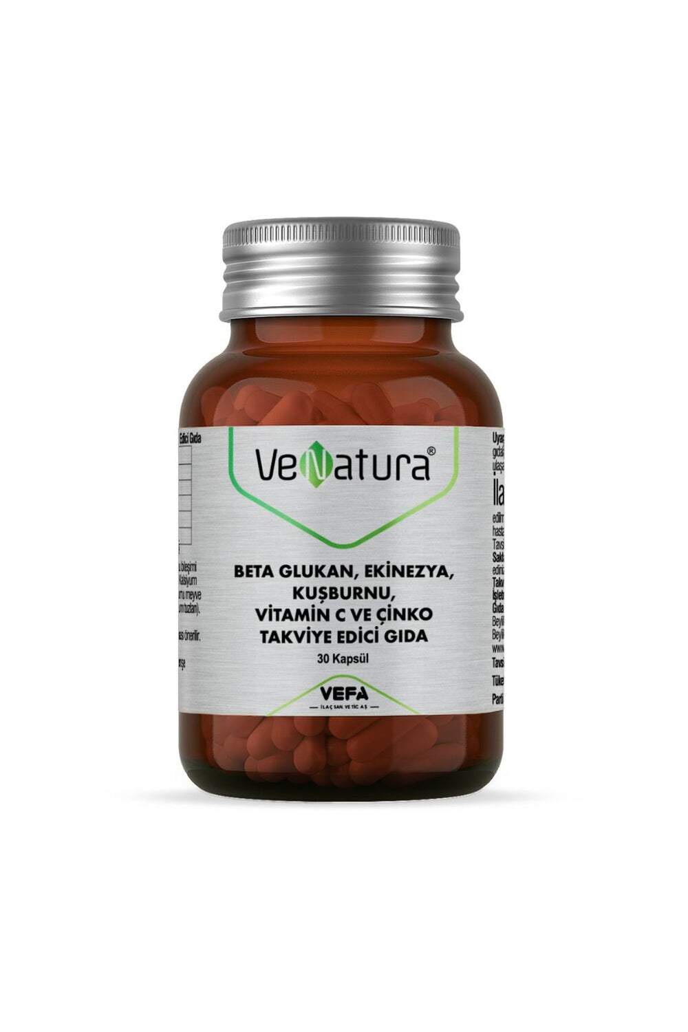 Venatura Beta Glukan, Ekinezya, Kuşburnu, Vitamin C ve Çinko 30 Kapsül