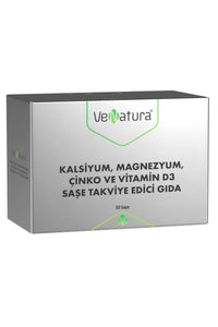 Venatura Kalsiyum, Magnezyum, Çinko ve Vitamin D3 30 Saşe